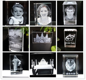 <span class=keywords><strong>Machine</strong></span> d'impression de porte-clés photo 3D en cristal au laser - Product Image 3