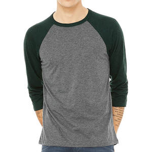 T-shirt raglan personnalisé à manches longues et col rond pour jeune homme décontracté - Product Image 4