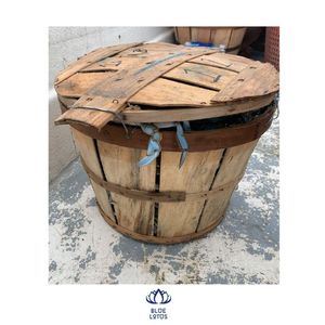 CESTA BUSHEL CON TAPA PARA MARISCOS QUE CONTIENE Y DECORACIÓN DE JARDÍN EN VENTA CON PRECIO RAZONABLE 2024 FINCA DE LOTO AZUL - Product Image 1