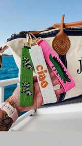 Llavero de Vidrio Hecho a Mano con Cuentas de Madera |   Llavero de Cristal Colorido, Ligero y a la Moda |   VRNQ - Product Image 3