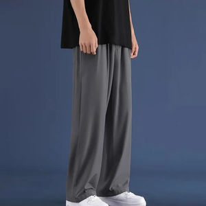 กางเกงวอร์มขากว้างสำหรับผู้ชายกางเกงวอร์มผ้าฝ้ายทรงหลวมและราคาแพงสำหรับนักวิ่งตามสั่ง - Product Image 2