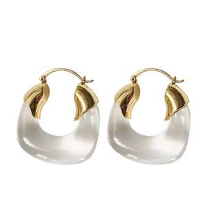 Pendientes de Resina con Acabado de Lujo |   Pendientes de Diseño Artístico Contemporáneo |   Elegante Joyería para Mujer - Product Image 3