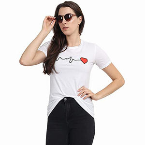 Camisetas de algodón y poliéster de alta calidad para mujer, camiseta ajustada suave con logotipo personalizado para mujer, camiseta de gimnasio para mujer - Product Image 3