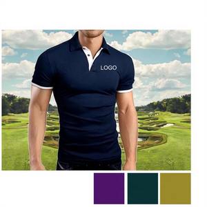 Polos personalizados OEM personalizados de alta calidad logotipo personalizado Casual estampado hombres Polos 100% algodón camiseta de Golf - Product Image 3