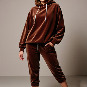 Custom Diamond Three Pieces Velour Ladies Hoodie and <b>Jogger</b> Tracksuit Set Trendy Casual <b>Women</b> Rhinestone Bra 3 Pieces <b>Velvet</b> Set - Product Image 6