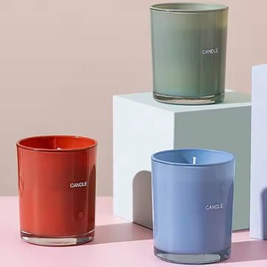 H.M.A Artesanías Oro brillante en el interior Cera de soja Vela Tarro Blanco mate Exterior con tapa para uso a granel Barras de Diwali - Product Image 1