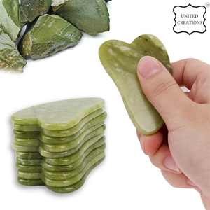 Pierre de Jade naturelle grattoir outil de massage Gua Sha Guasha conseil vert corps masseur cure - Product Image 3
