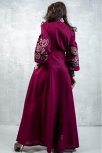 Nuevo Vestido de Novia Ucraniano Largo hasta el Suelo con Bordado Floral, Diseño Personalizable, Top de Tela Tejida de Manga Larga, Colección 2026 - Product Image 4