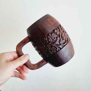 Tasse à thé en bois de bambou de 100 ml, style écologique et design campagnard, idéale pour les cadeaux d'affaires - Product Image 5