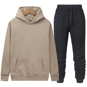 Otoño nuevos hombres de lujo deportes Casual Tops Pantalones negro-blanco Sudadera con capucha y Jogging pantalones de chándal estilo Streetwear - Product Image 3