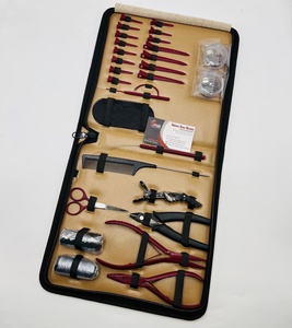 Mehron Outils d'extension de cheveux enduits de couleur personnalisée Pince d'extension de cheveux en acier inoxydable avec clips Fils Microbilles Peigne à cheveux - Product Image 1