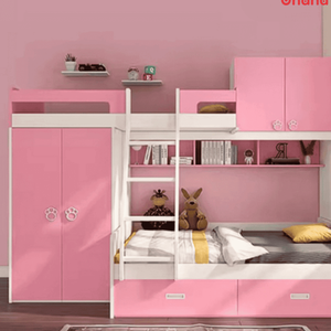 Ohaha Smart Bunk <b>Bed</b> with Built-in Wardrobe - GTTM002 - Product Image 2