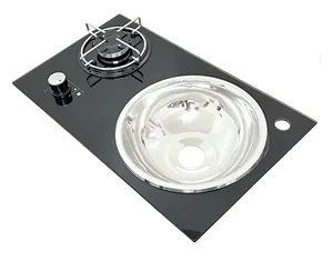 High Quality 30X51Cm Single Burner And 23 Cm Sink Rv Boat Built-in Gas Stove Gas Hob Fixed Pan Support Ce Certificate A1