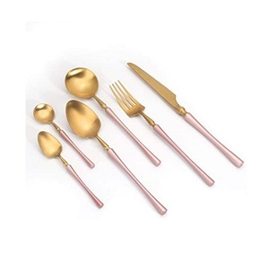 Tendance métal couverts hôtel cuillère fourchette couverts couverts de mariage haute qualité 304 acier inoxydable noël luxe couverts - Product Image 2