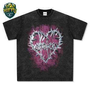 Camisetas gráficas personalizadas DTG 100% algodón de manga corta para hombre, camisetas holgadas al por mayor con cuello redondo - Product Image 6