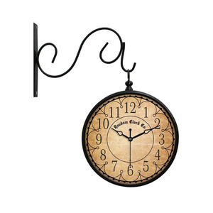 Industrial Vintage Double-Sided <b>Station</b> Clock Old-Fashioned Double-Faced <b>Station</b> Clock - Product Image 2