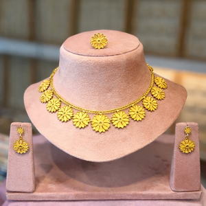 Ensemble de bijoux fantaisie en alliage pour mariage, collier et boucles d'oreilles élégants - Product Image 4