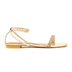 Golden Fancy Sandalia FN5426 Punta abierta Tobillo Correa Tacones Plataforma Moda Satén Superior PU Plantilla para actividades al aire libre de verano - Product Image 2