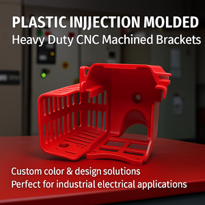 Plastic <b>Injection</b> <b>Molded</b> CNC Machined Brackets Custom Color Logo Custom Engineering Plastic Parts Industrial Electrical - Product Image 2