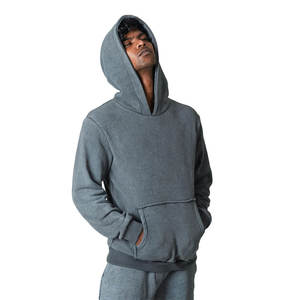 เสื้อมีฮู้ดสำหรับผู้ชายและผู้หญิงเสื้อมีฮู้ดผ้าคอตตอนผสมแฟชั่นสำหรับซักน้ำ - Product Image 4