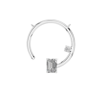 Collier pendentif en diamant taille émeraude créé en laboratoire de 0,98 carat, diamants VVS-VS EF CVD, or 18 carats, 14 carats rose, jaune, blanc - Product Image 3