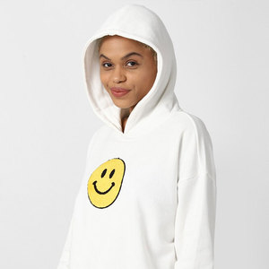 Sweat-shirt à capuche décontracté en coton respirant à manches longues pour femme, coupe oversize, avec logo personnalisé et motif lettres, Nouveauté, Vente Flash USA Teamwear - Product Image 3