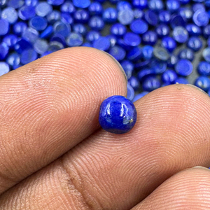 คุณภาพสูงหลวม6มิลลิเมตรสีน้ำเงินธรรมชาติ Lapis Lazuli หินทรงกลมเรียบสำหรับทำเครื่องประดับอัญมณีขายส่ง - Product Image 1