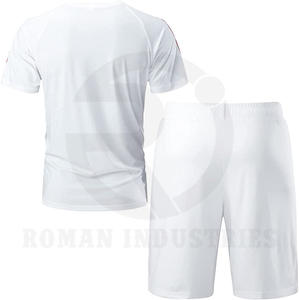 Ensemble de shorts d'été décontractés personnalisés pour hommes, T-shirts et shorts en maille imprimée à la mode, ensemble de shorts deux pièces pour hommes - Product Image 4