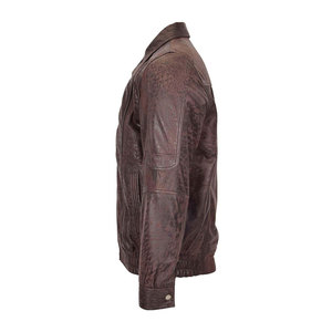 แจ็กเก็ตนักขี่มอเตอร์ไซค์แฟชั่นสไตล์คลาสสิกแบบสลิมฟิตสำหรับผู้ชายบอมเบอร์มีซิปสำหรับใส่เล่นกีฬาฤดูหนาว - Product Image 2