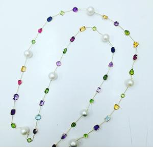 Chaînes en argent sterling avec pierres d'améthyste sur mesure avec quartz rose pierre semi-précieuse idéale pour les créateurs de bijoux - Product Image 3