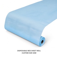 Rouleau de drap médical jetable en papier crépon, housse de table d'examen, de table de massage, de table de spa, imperméable en PE pour hôpital