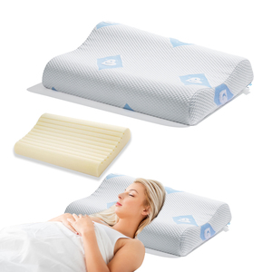 Vague Oreiller Glace Soie Respirant 6D Silicone Mousse Haute Qualité Confortable Ergonomique Cervical Oreiller Lit Dormir Sans Latex - Product Image 4