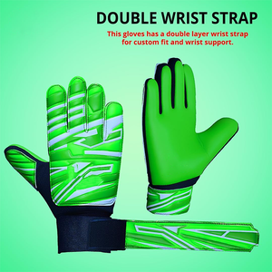 Профессиональные латексные вратарские перчатки |   Футбольные перчатки с индивидуальным логотипом |   Высококачественная защита для пальцев с нескользящей застежкой на липучке - Product Image 4