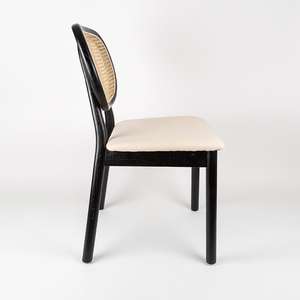 Silla de comedor de lujo moderna, ligera, estilo Retro Simple, madera maciza, ratán, hierro suave para apartamento, restaurante, Villa, Club, uso en la playa - Product Image 5