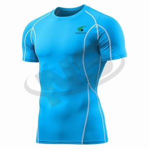 Bon marché, vêtements de sport à manches courtes BJJ Rash Guard pour hommes, fabriqués au Pakistan, avec kimono Jiu Jitsu, vêtements de sport - Product Image 1