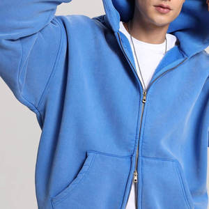 Nouvel Arrivage – Sweat à Capuche Zippé pour Homme Grande Taille, Style Décontracté, Effet Délavé, Impression Numérique, Coton et Polyester Respirant - Product Image 2