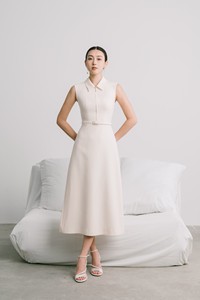Robes décontractées formelles douces Design 60% Triacétate 40% Polyester Tissu écologique SOPHIA ROBE MIDI Meilleures ventes Robes pour femmes - Product Image 5