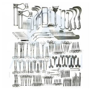 ชุดเครื่องมือผ่าตัดผ่าเปิดหน้าท้อง 197 ชิ้น ทำจากสแตนเลส ชุดอุปกรณ์ผ่าตัด กรรไกรผ่าตัด ป้องกันสนิม ผ่านกระบวนการป้องกันการเกิดสนิม ชุดผ่าตัดครบชุด - Product Image 1