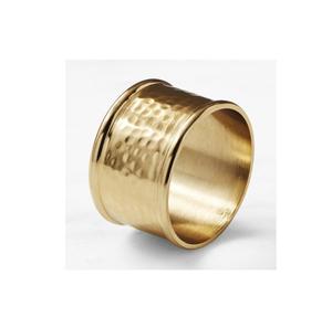 แหวนรองผ้าเช็ดปากทองเหลืองแบบขายส่ง สไตล์อเมริกัน ผิวแบบตอกลายและขัดเงา ของตกแต่งโต๊ะสำหรับงานปาร์ตี้และงานอีเว้นท์ - Product Image 6