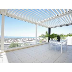 Pergola sur mesure Favignana_3 3x3 bioclimatique en aluminium avec cadre thermolaqué autoportant, fabriqué en Italie - Product Image 3