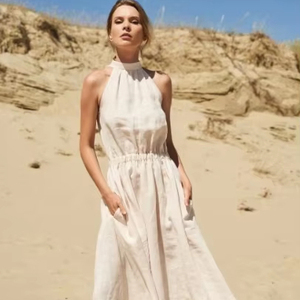 Vestido largo rosa, vestido maxi de algodón, vestido rosa de verano, vestido maxi, vestido rosa, vestido Maxi - Product Image 1