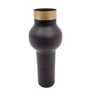 Florero de Metal de hierro para decoración del hogar único interior negro con acabado de lavado de latón estilo clásico para bodas - Product Image 5