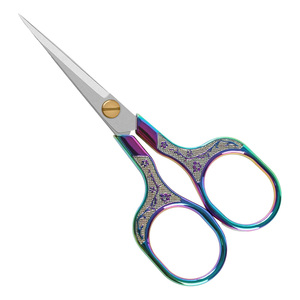 Tijeras de bordado de belleza con mango multicolor, cuchillas rectas afiladas, Punta puntiaguda, tijeras multicuidado elegantes - Product Image 1