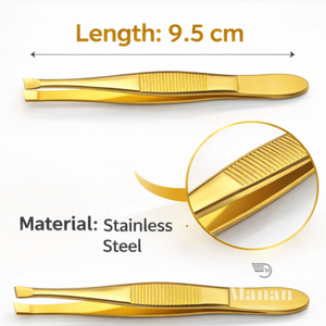 Pinzas Profesionales de Acero Inoxidable de Primera Calidad para Cejas, Punta Inclinada, Ligeras, Herramienta de Belleza para Depilación de Precisión - Product Image 5