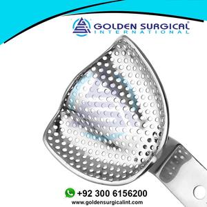 Plateau d'empreinte orthodontique moyen, prothèse complète, supérieure, perforée |   Plateau d'empreinte dentaire |   Plateau d'empreinte en métal - Product Image 3