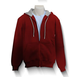 Sudadera con Capucha Extra Grande para Hombre, Invierno 2026, Forro Polar Cálido, Cierre de Cremallera, Ecológica, con Logotipo Personalizado, 100% Algodón, OEM - Product Image 5