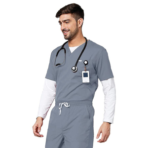 Ensembles d'uniformes de gommage pour hommes | Ensemble de 2 pièces en coton Polyester avec col en v et cordon de serrage à la taille - Product Image 4