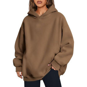 Sweat-shirts oversize pour femmes de qualité professionnelle, service OEM, impression DTF personnalisée sur le devant, molleton jaune beurre, anti-boulochage - Product Image 5