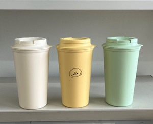 Promotional <b>Drinkware</b> <b>Plastic</b> Double Wall Mug with Lid Reusable Cup 16oz 450ml made in Korea - Product Image 4