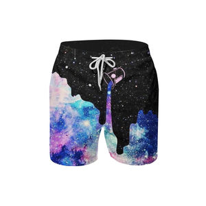 Pantalones cortos de playa informales de verano de calle alta, pantalones cortos de tablero de algodón antiarrugas personalizados, patrón sublimado, decoración de bolsillo, ropa de calle - Product Image 3